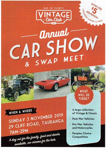 Tauranga Swap Meet Flyer